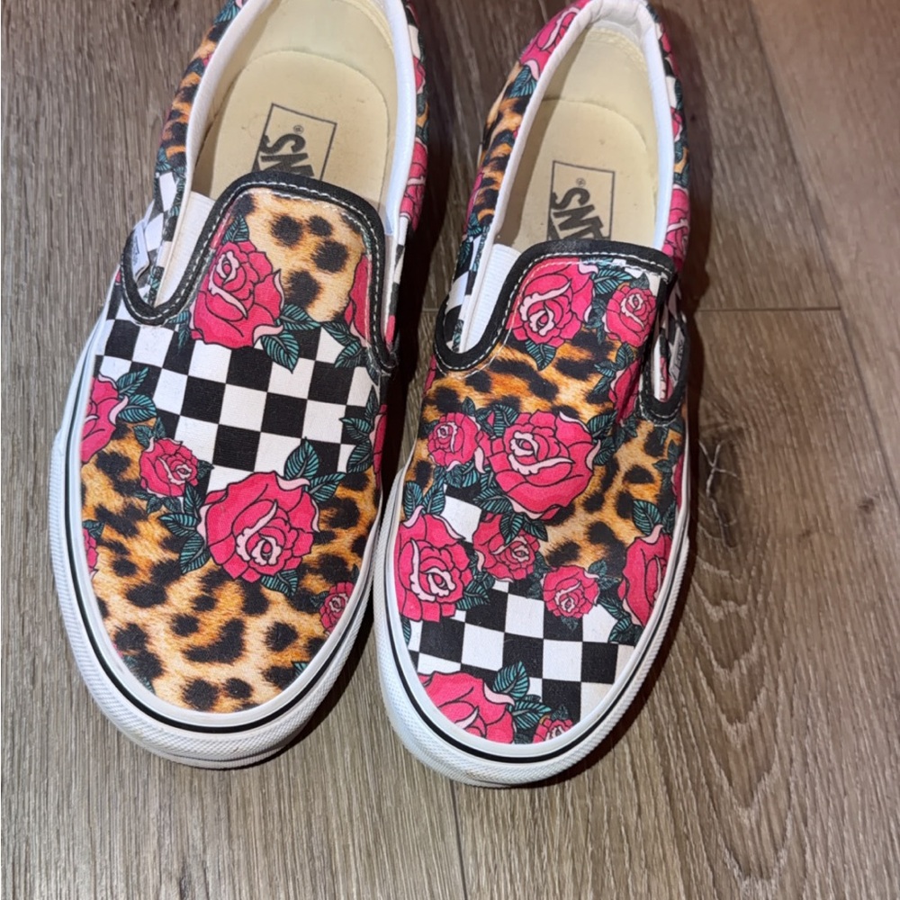 Vans Classic Slip-On with Rose and Animal Print